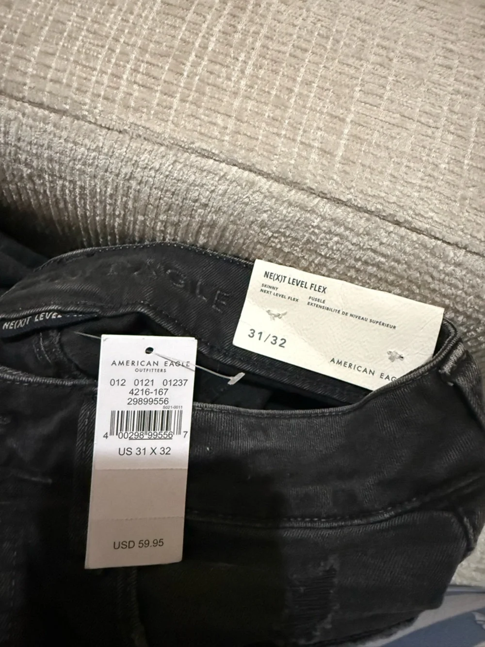 American Eagle Outfitters Black Distressed Skinny Jeans - Picture 2 of 5